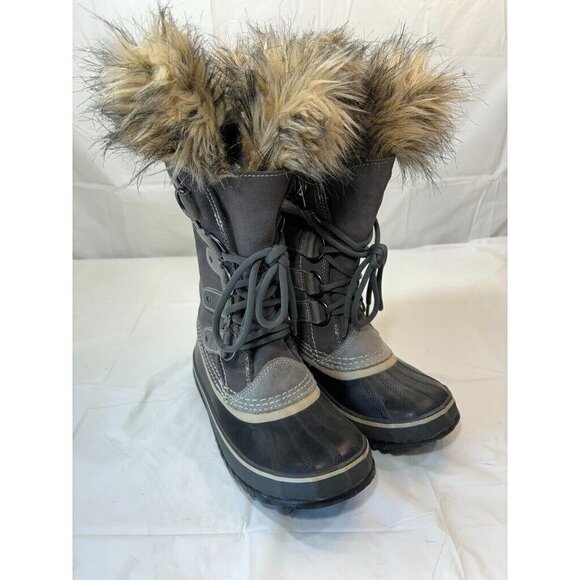 Sorel Joan of the Arctic Gray Winter Snow Boots Size 6 - Picture 1 of 12